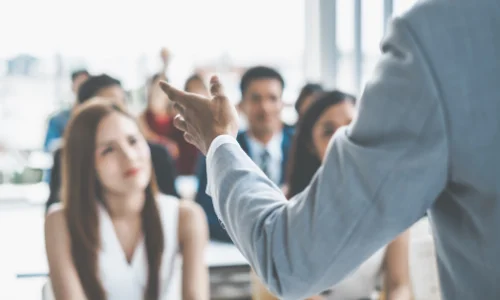 Stock Image of Public Speaker