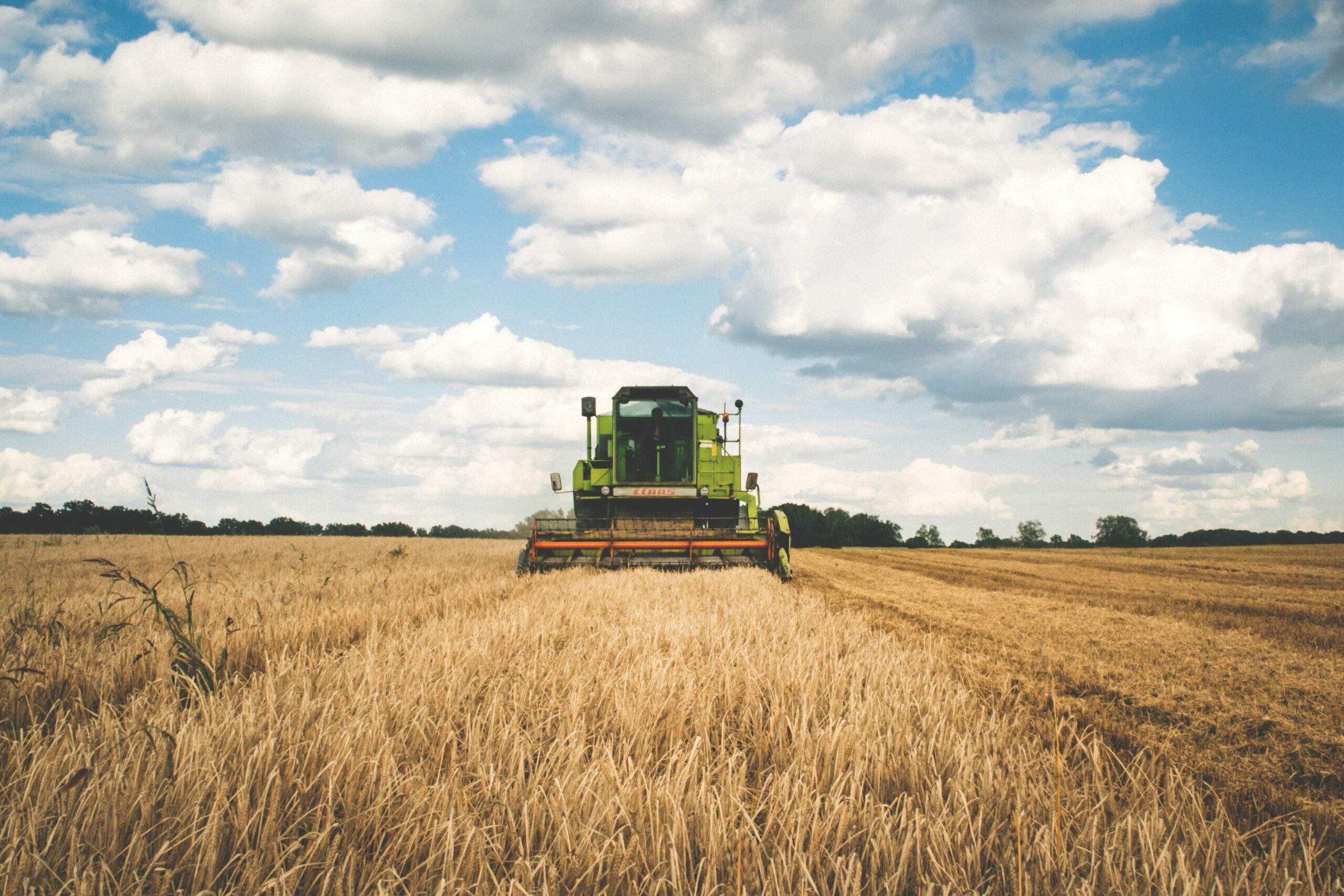 tractor in a field