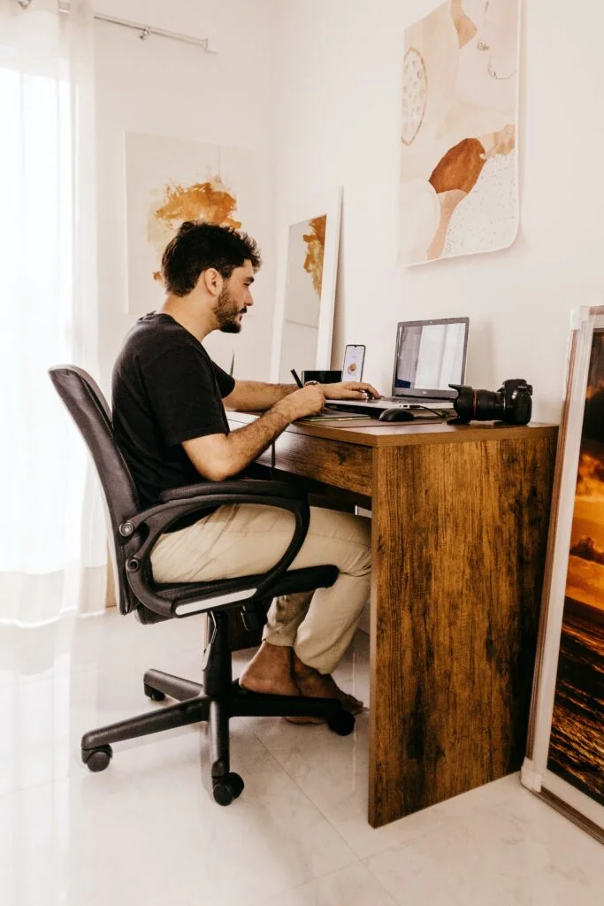 Person working at desk
