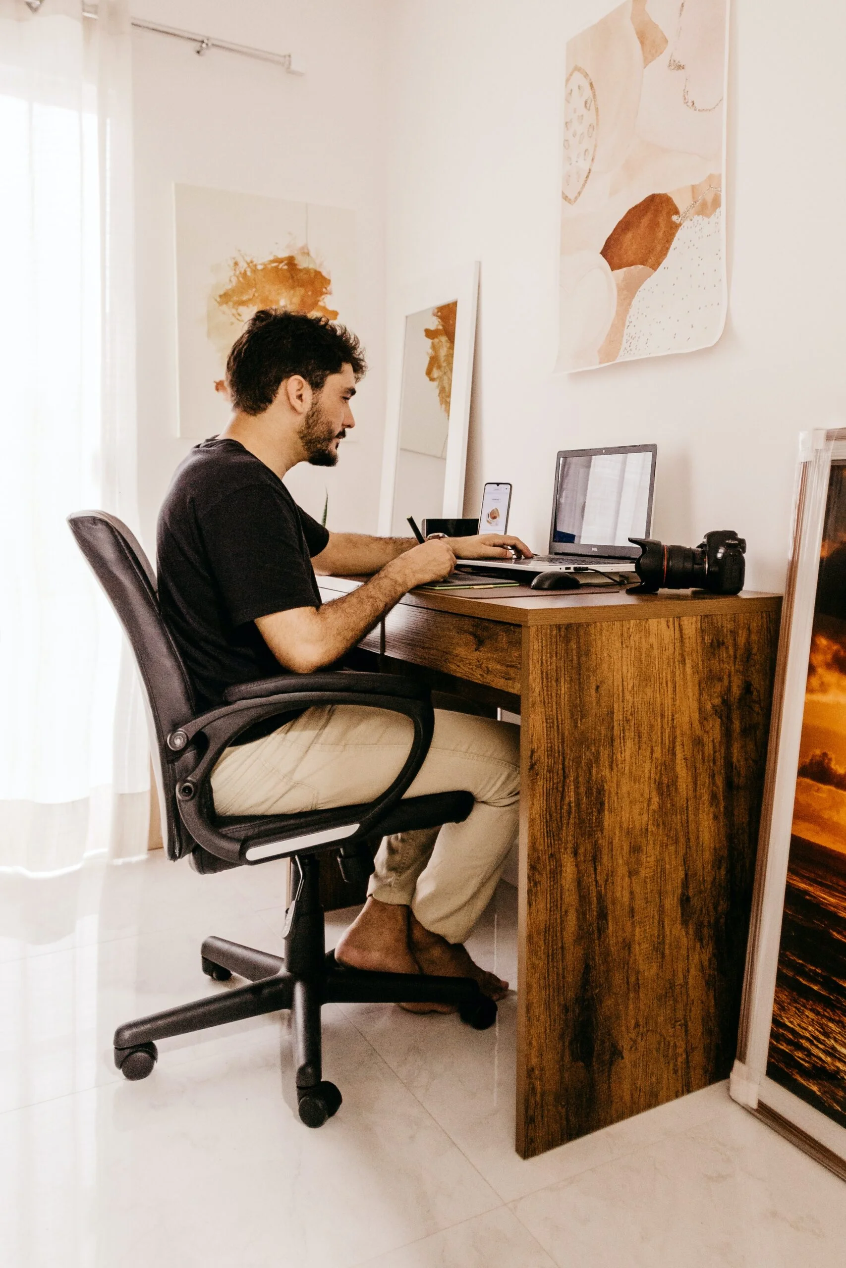 Person working at desk